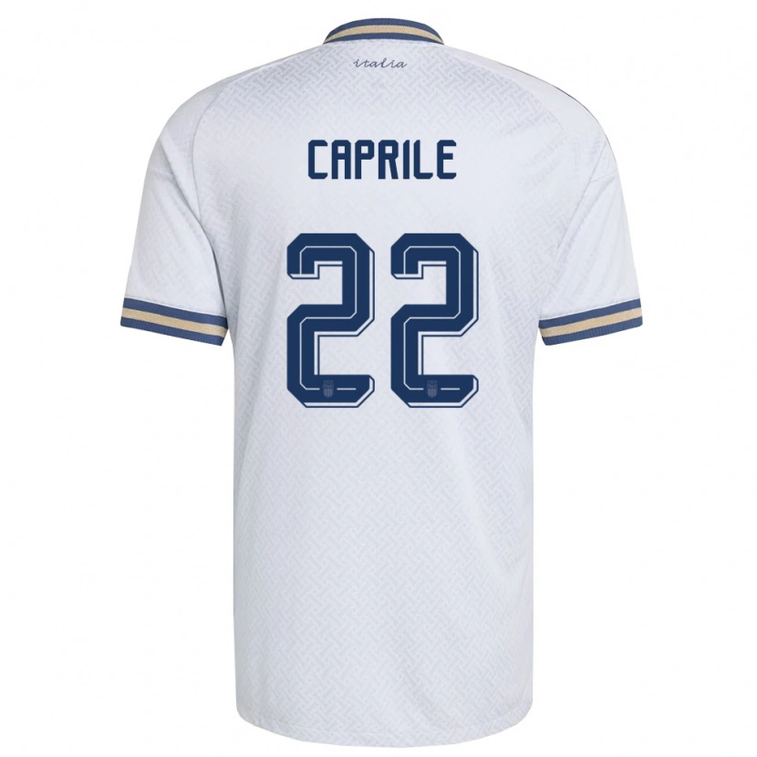Danxen Mujer Camiseta Italia Elia Caprile #22 Marfil Marino Oro 2ª Equipación 26-28 La Camisa