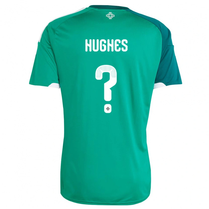 Danxen Niño Camiseta Irlanda Del Norte Harry Hughes #0 Verde Blanco 1ª Equipación 26-28 La Camisa