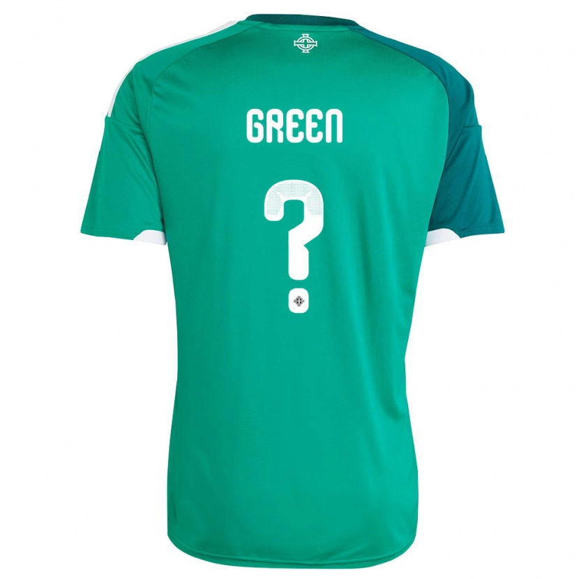 Danxen Niño Camiseta Irlanda Del Norte David Green #0 Verde Blanco 1ª Equipación 26-28 La Camisa