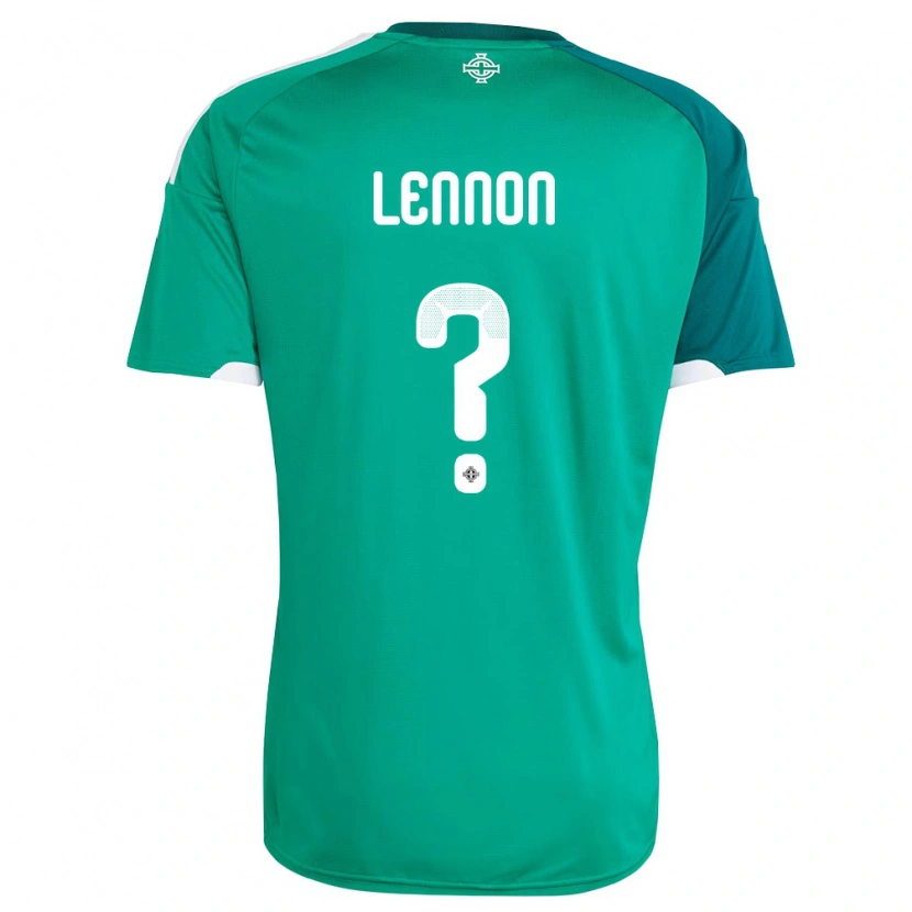 Danxen Niño Camiseta Irlanda Del Norte Gallagher Lennon #0 Verde Blanco 1ª Equipación 26-28 La Camisa