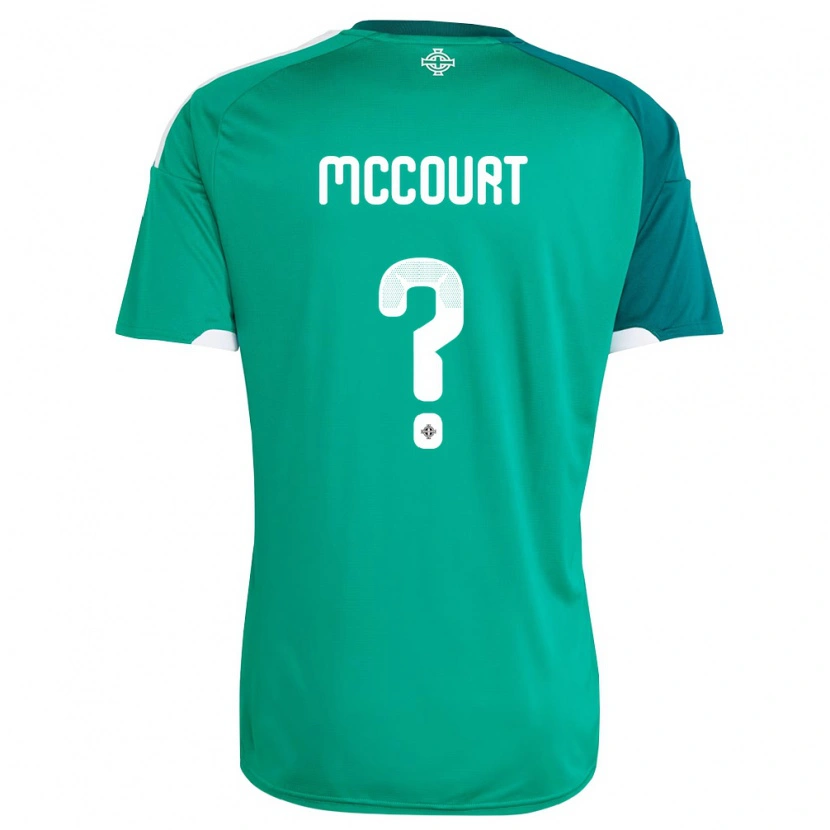 Danxen Niño Camiseta Irlanda Del Norte Glenn Mccourt #0 Verde Blanco 1ª Equipación 26-28 La Camisa