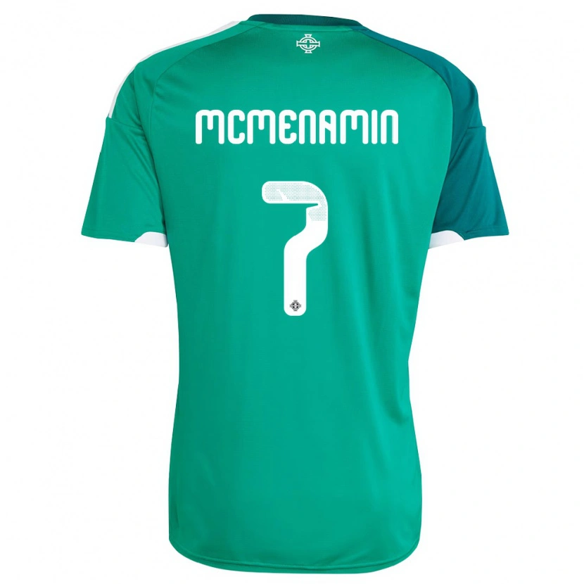 Danxen Niño Camiseta Irlanda Del Norte Conor Mcmenamin #7 Verde Blanco 1ª Equipación 26-28 La Camisa