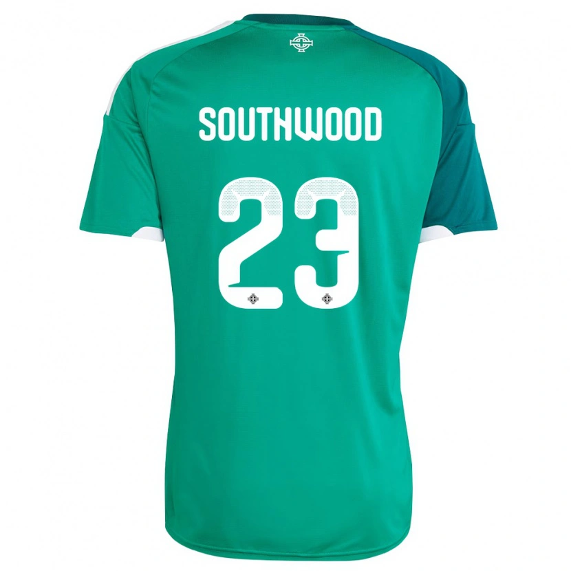 Danxen Niño Camiseta Irlanda Del Norte Luke Southwood #23 Verde Blanco 1ª Equipación 26-28 La Camisa