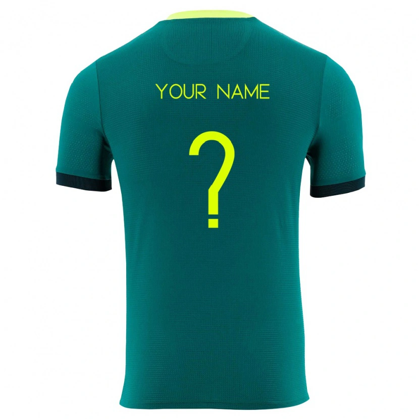 Danxen Niño Camiseta Bolivia Su Nombre #0 Verde Amarillo Negro 1ª Equipación 26-28 La Camisa