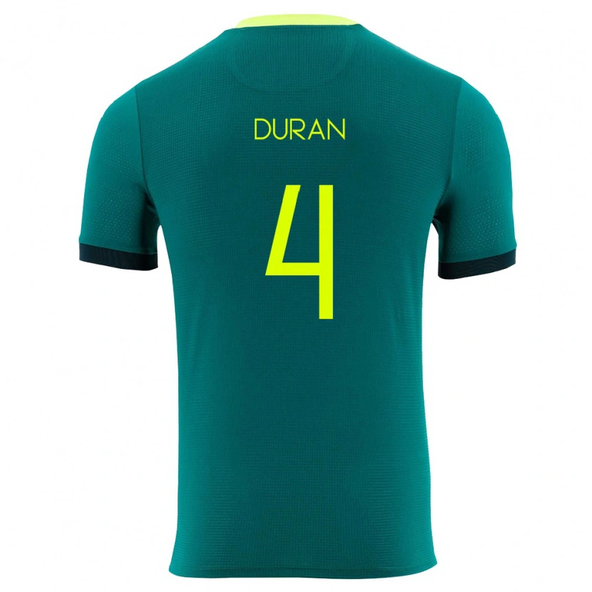 Danxen Niño Camiseta Bolivia Denilson Durán #4 Verde Amarillo Negro 1ª Equipación 26-28 La Camisa