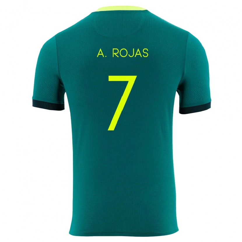 Danxen Niño Camiseta Bolivia Ana Paula Rojas #7 Verde Amarillo Negro 1ª Equipación 26-28 La Camisa