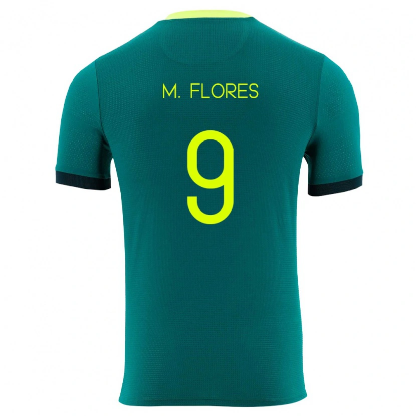 Danxen Niño Camiseta Bolivia Marlene Flores #9 Verde Amarillo Negro 1ª Equipación 26-28 La Camisa