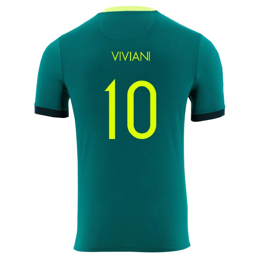 Danxen Niño Camiseta Bolivia Leonardo Viviani #10 Verde Amarillo Negro 1ª Equipación 26-28 La Camisa