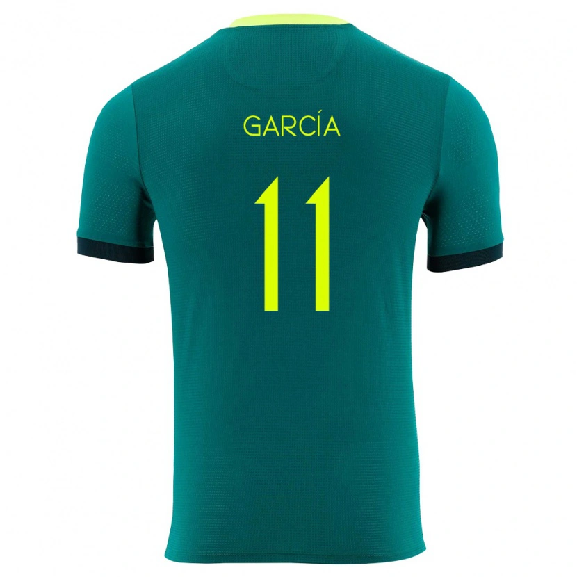 Danxen Niño Camiseta Bolivia Santos García #11 Verde Amarillo Negro 1ª Equipación 26-28 La Camisa