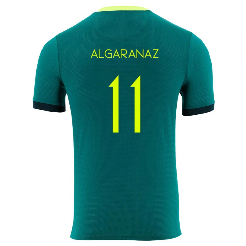 Danxen Niño Camiseta Bolivia Carmelo Algarañaz #11 Verde Amarillo Negro 1ª Equipación 26-28 La Camisa