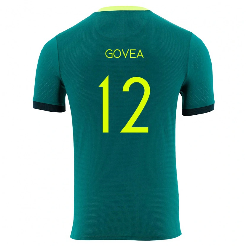 Danxen Niño Camiseta Bolivia Gerónimo Govea #12 Verde Amarillo Negro 1ª Equipación 26-28 La Camisa