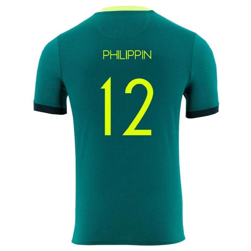 Danxen Niño Camiseta Bolivia Adrien Philippin #12 Verde Amarillo Negro 1ª Equipación 26-28 La Camisa