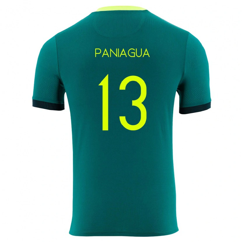 Danxen Niño Camiseta Bolivia Moises Paniagua #13 Verde Amarillo Negro 1ª Equipación 26-28 La Camisa