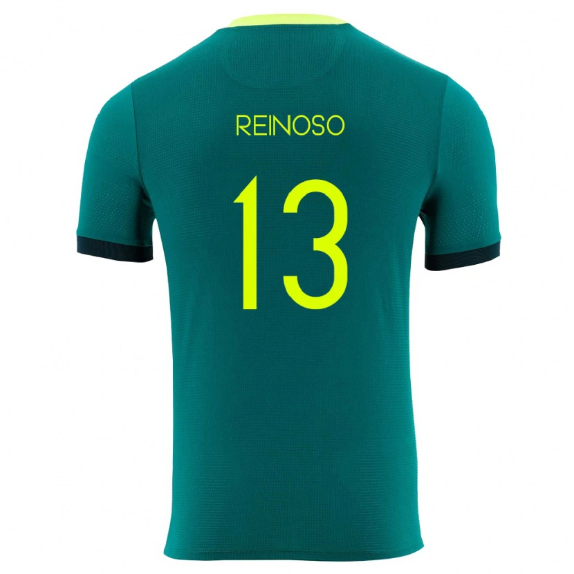 Danxen Niño Camiseta Bolivia Jair Reinoso #13 Verde Amarillo Negro 1ª Equipación 26-28 La Camisa