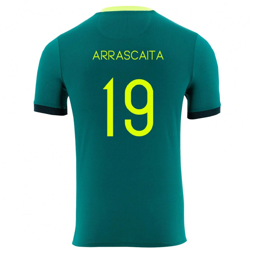 Danxen Niño Camiseta Bolivia Jaime Arrascaita #19 Verde Amarillo Negro 1ª Equipación 26-28 La Camisa
