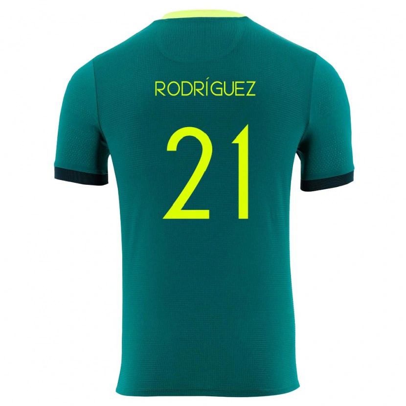 Danxen Niño Camiseta Bolivia Mark Rodríguez #21 Verde Amarillo Negro 1ª Equipación 26-28 La Camisa