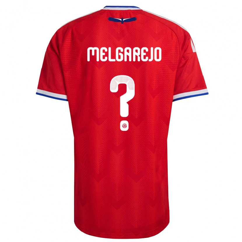 Danxen Niño Camiseta Chile Sebastián Melgarejo #0 Rojo Blanco Azul 1ª Equipación 26-28 La Camisa
