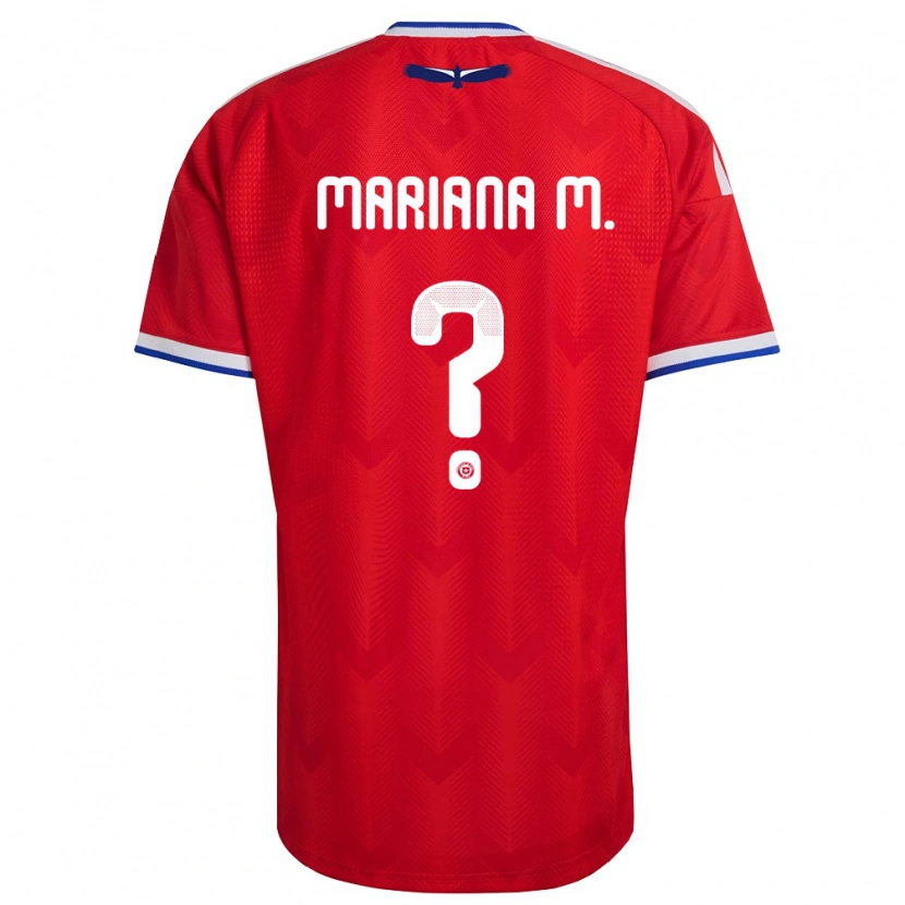 Danxen Niño Camiseta Chile Mariana Morales #0 Rojo Blanco Azul 1ª Equipación 26-28 La Camisa