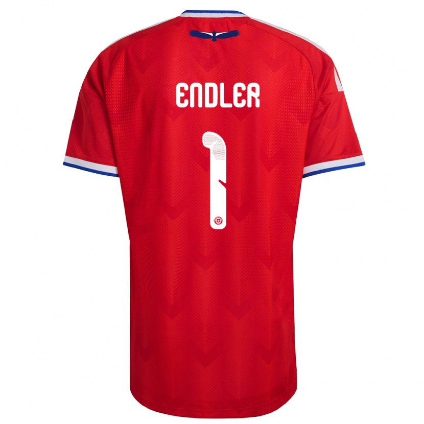 Danxen Niño Camiseta Chile Christiane Endler #1 Rojo Blanco Azul 1ª Equipación 26-28 La Camisa