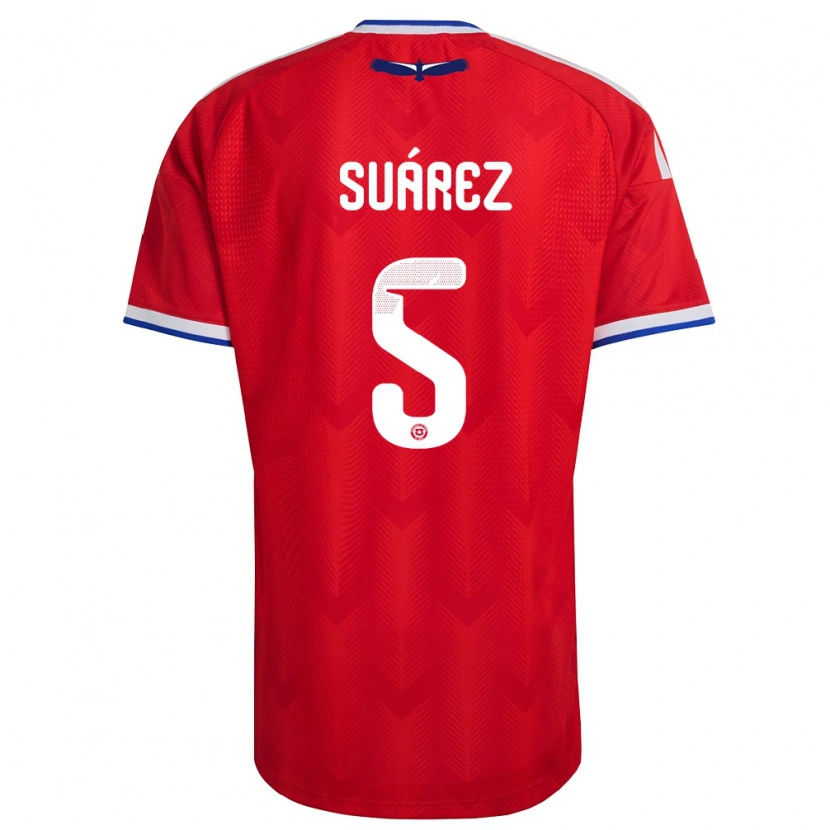 Danxen Niño Camiseta Chile Nicolás Suárez #5 Rojo Blanco Azul 1ª Equipación 26-28 La Camisa