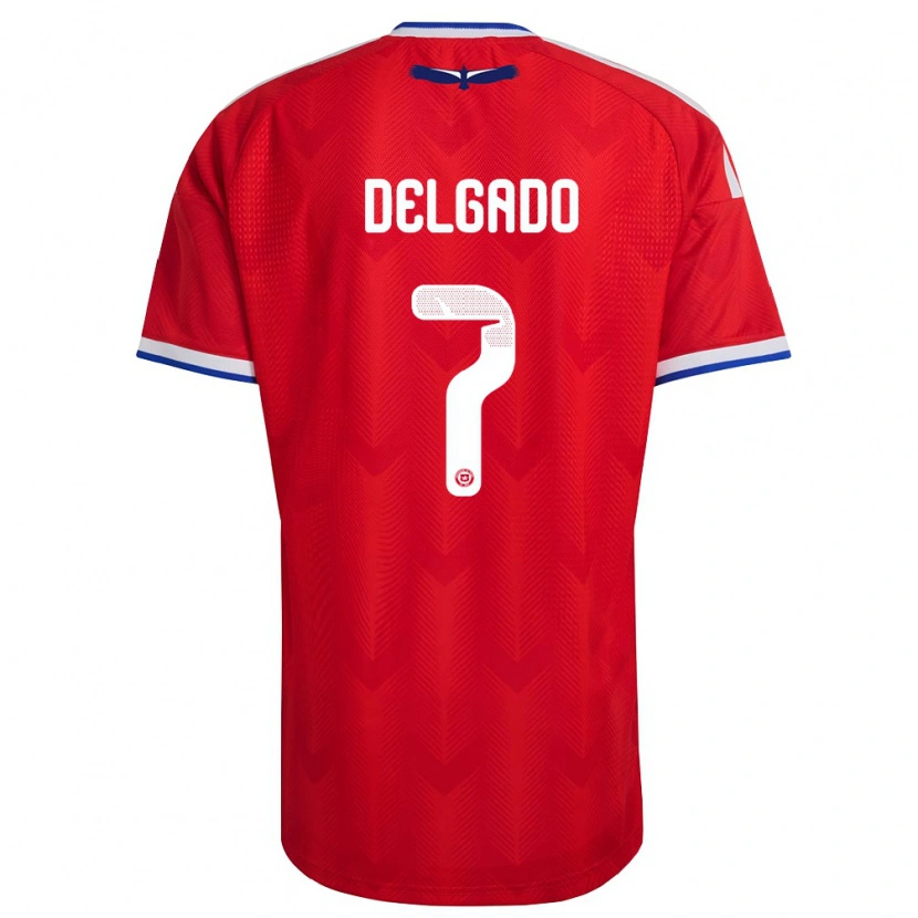 Danxen Niño Camiseta Chile Amaro Delgado #7 Rojo Blanco Azul 1ª Equipación 26-28 La Camisa
