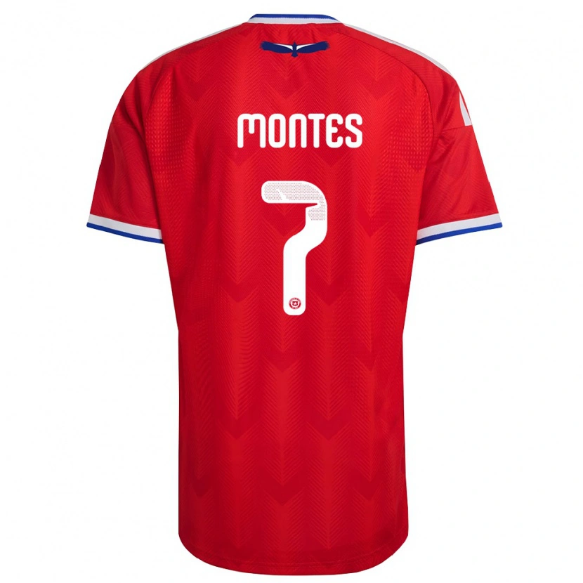 Danxen Niño Camiseta Chile Clemente Montes #7 Rojo Blanco Azul 1ª Equipación 26-28 La Camisa