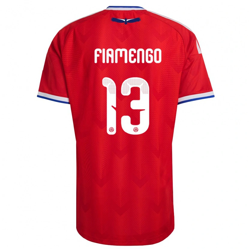 Danxen Niño Camiseta Chile Darko Fiamengo #13 Rojo Blanco Azul 1ª Equipación 26-28 La Camisa