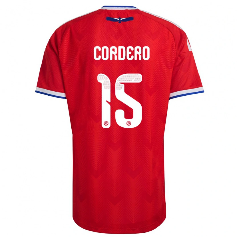 Danxen Niño Camiseta Chile Renato Cordero #15 Rojo Blanco Azul 1ª Equipación 26-28 La Camisa
