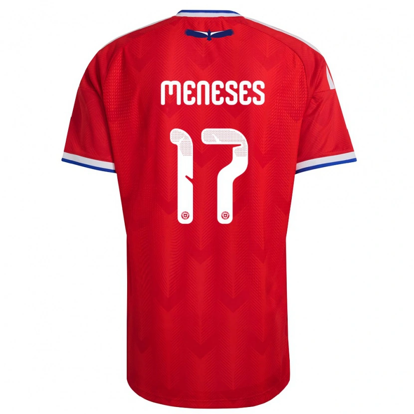 Danxen Niño Camiseta Chile Joaquín Meneses #17 Rojo Blanco Azul 1ª Equipación 26-28 La Camisa