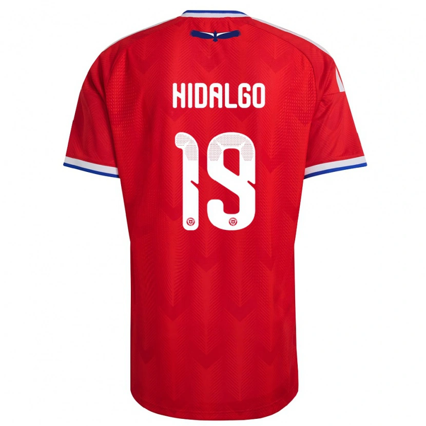 Danxen Niño Camiseta Chile Vicente Hidalgo #19 Rojo Blanco Azul 1ª Equipación 26-28 La Camisa