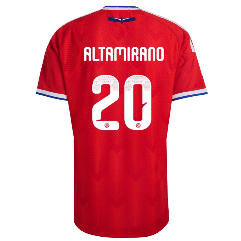 Danxen Niño Camiseta Chile Javier Altamirano #20 Rojo Blanco Azul 1ª Equipación 26-28 La Camisa