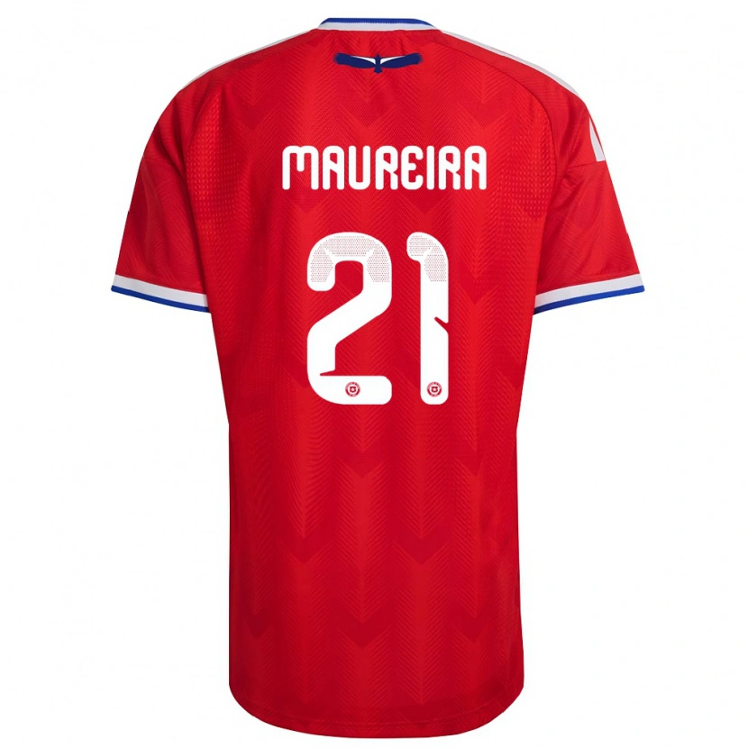 Danxen Niño Camiseta Chile Gabriel Maureira #21 Rojo Blanco Azul 1ª Equipación 26-28 La Camisa