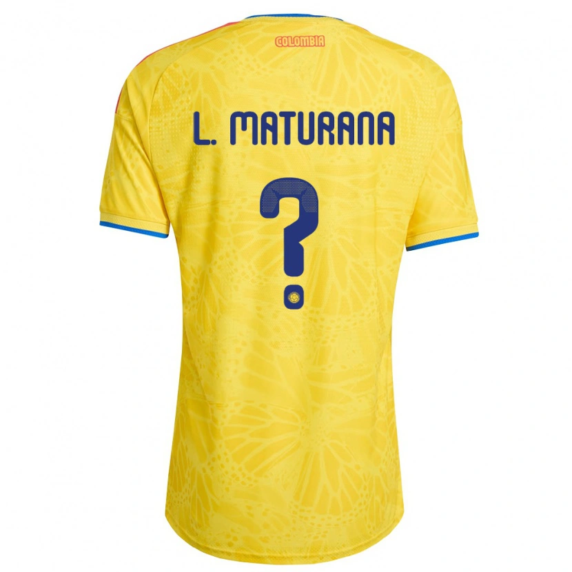 Danxen Niño Camiseta Colombia Luis Maturana #0 Amarillo Azul Rojo 1ª Equipación 26-28 La Camisa