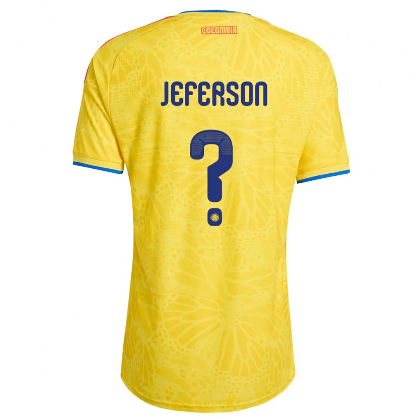 Danxen Niño Camiseta Colombia Jeferson Martinez #0 Amarillo Azul Rojo 1ª Equipación 26-28 La Camisa
