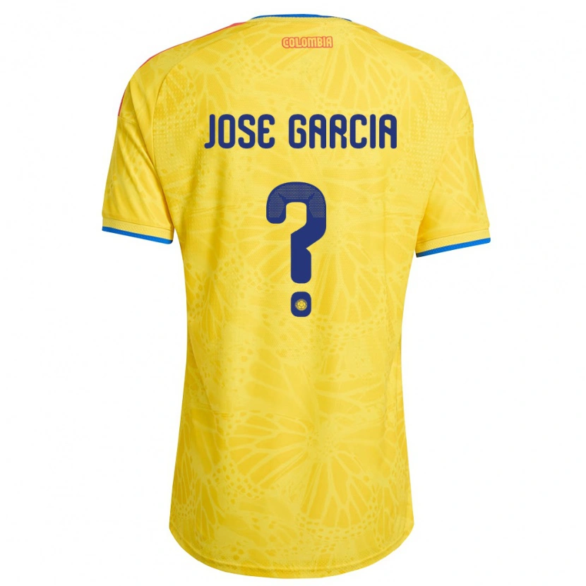 Danxen Niño Camiseta Colombia José García #0 Amarillo Azul Rojo 1ª Equipación 26-28 La Camisa
