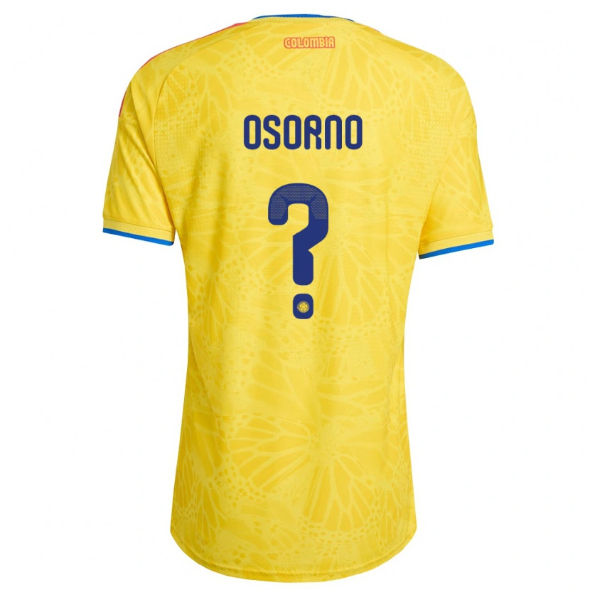 Danxen Niño Camiseta Colombia Jeronimo Osorno #0 Amarillo Azul Rojo 1ª Equipación 26-28 La Camisa