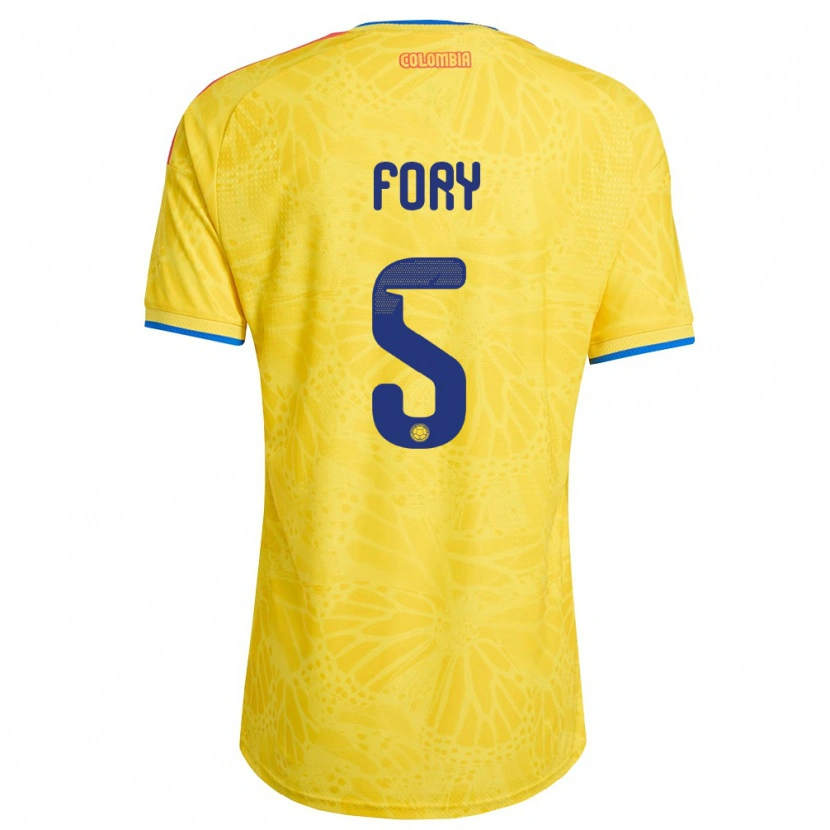 Danxen Niño Camiseta Colombia Jimer Fory #5 Amarillo Azul Rojo 1ª Equipación 26-28 La Camisa