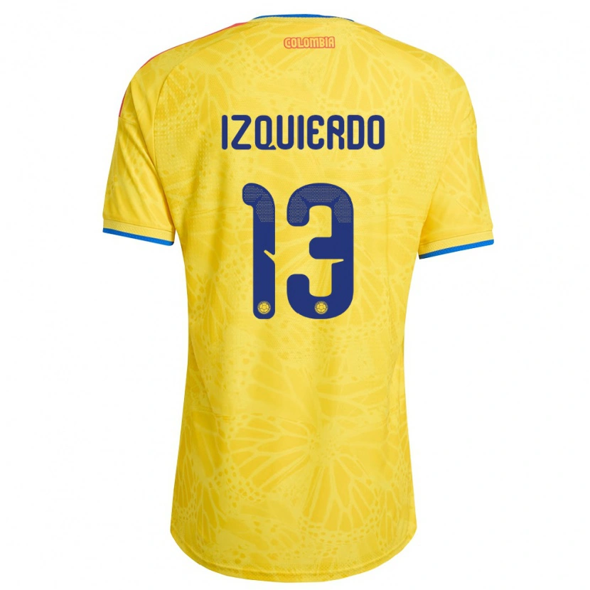 Danxen Niño Camiseta Colombia Ilana Izquierdo #13 Amarillo Azul Rojo 1ª Equipación 26-28 La Camisa