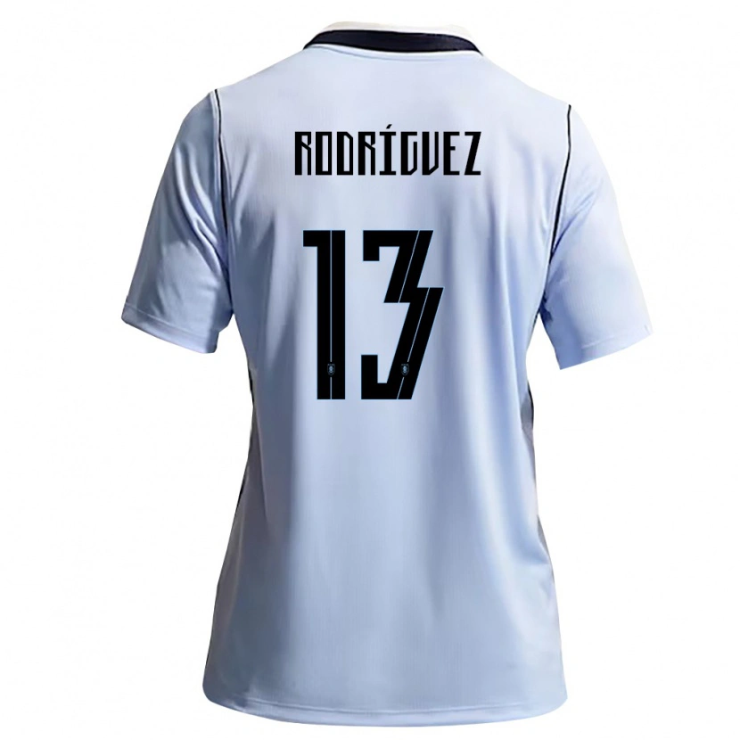 Danxen Niño Camiseta Uruguay Agustin Rodriguez #13 Azul Cielo Blanco 1ª Equipación 26-28 La Camisa