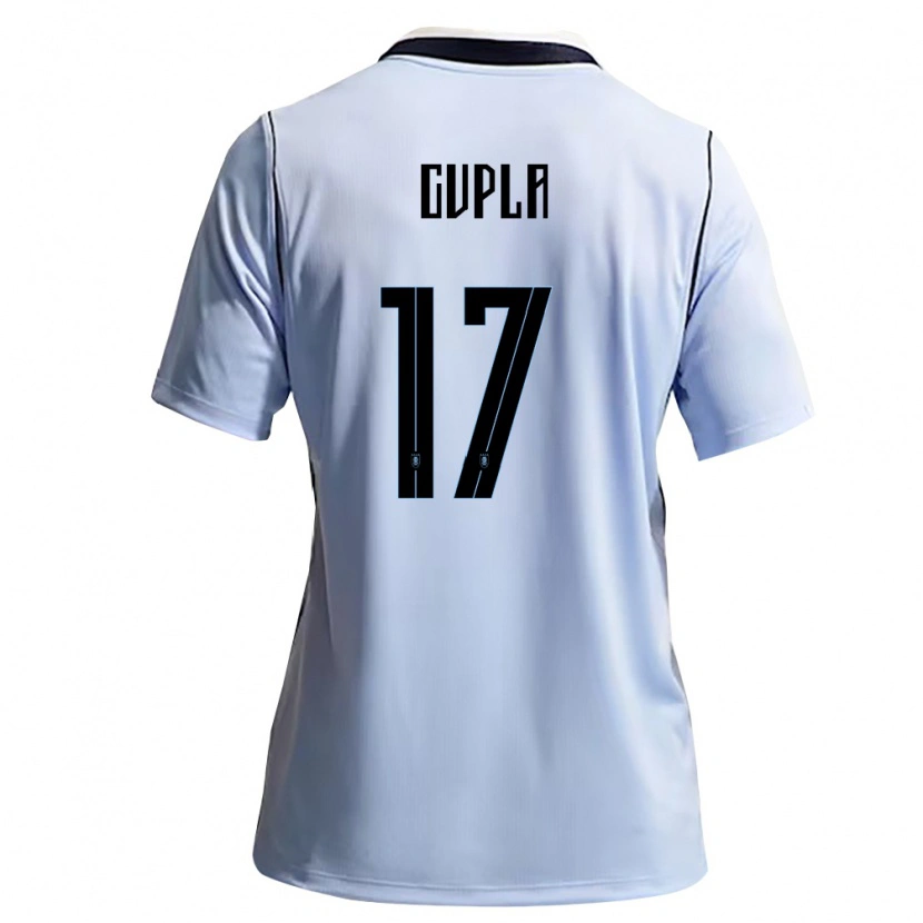 Danxen Niño Camiseta Uruguay Renzo Cupla #17 Azul Cielo Blanco 1ª Equipación 26-28 La Camisa