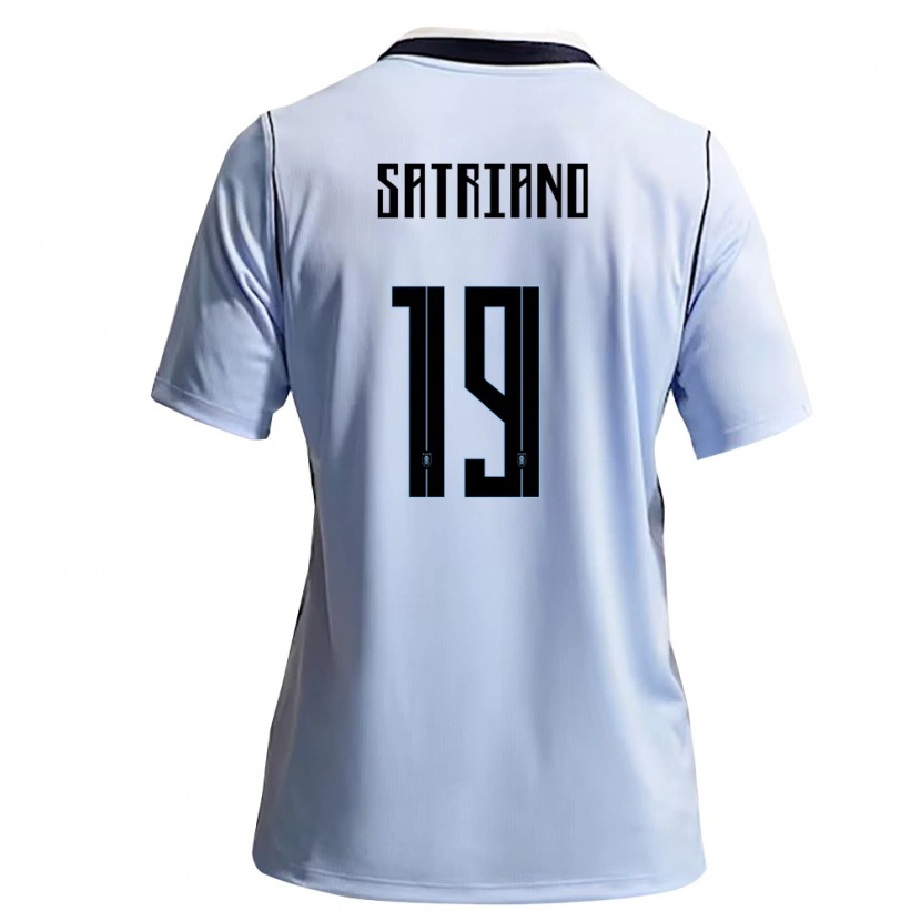 Danxen Niño Camiseta Uruguay Martin Satriano #19 Azul Cielo Blanco 1ª Equipación 26-28 La Camisa