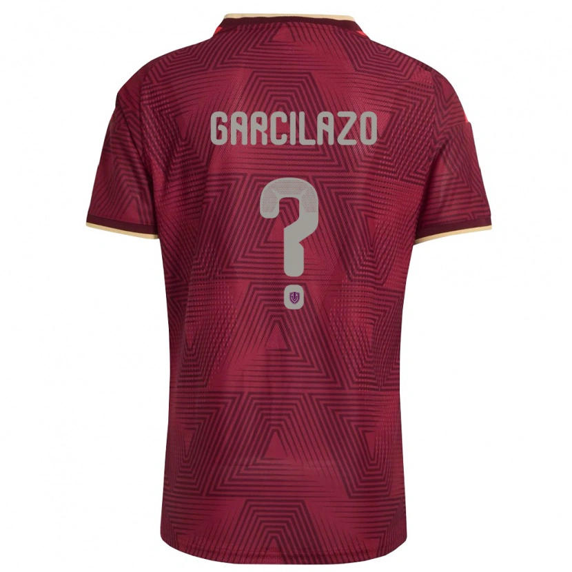 Danxen Niño Camiseta Venezuela Carlos Garcilazo #0 Borgoña Oro Amarillo 1ª Equipación 26-28 La Camisa