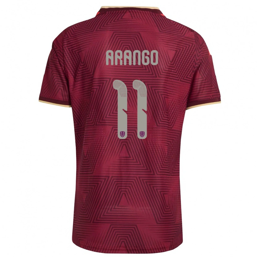 Danxen Niño Camiseta Venezuela Juan Arango #11 Borgoña Oro Amarillo 1ª Equipación 26-28 La Camisa