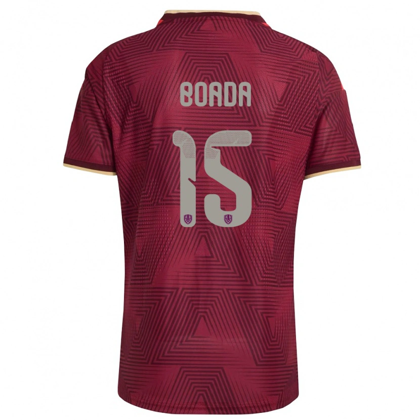 Danxen Niño Camiseta Venezuela Alessandro Boada #15 Borgoña Oro Amarillo 1ª Equipación 26-28 La Camisa
