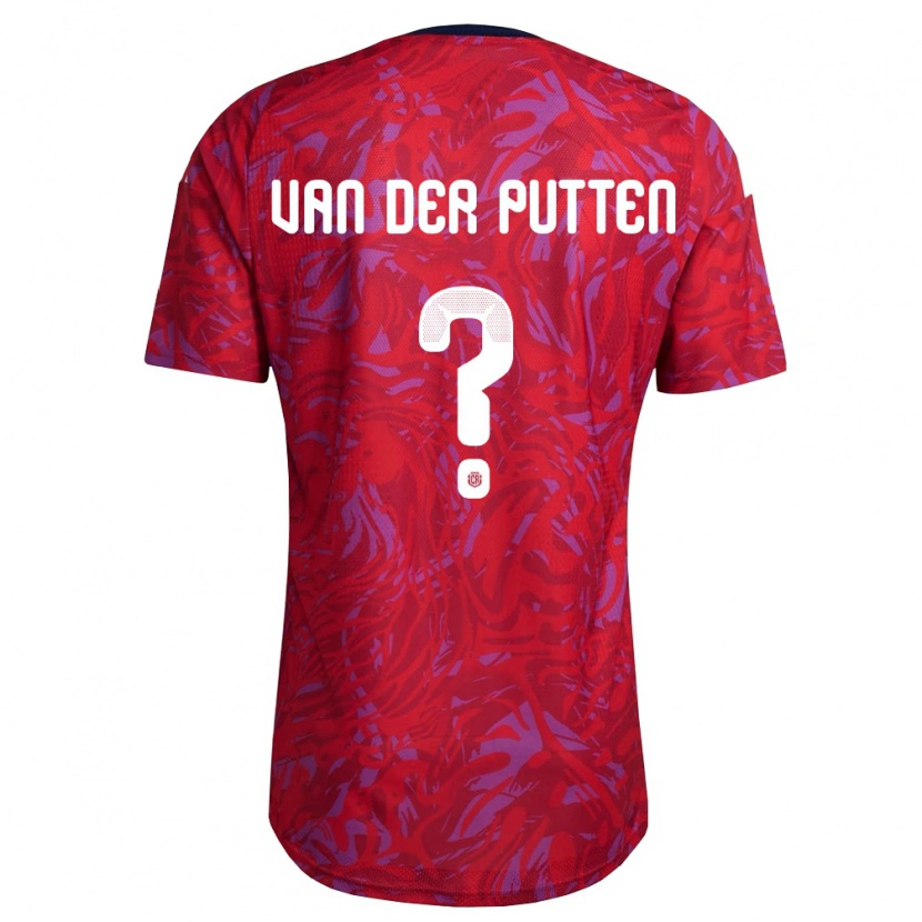 Danxen Niño Camiseta Costa Rica Santiago Van Der Putten #0 Rojo Púrpura Marino 1ª Equipación 26-28 La Camisa