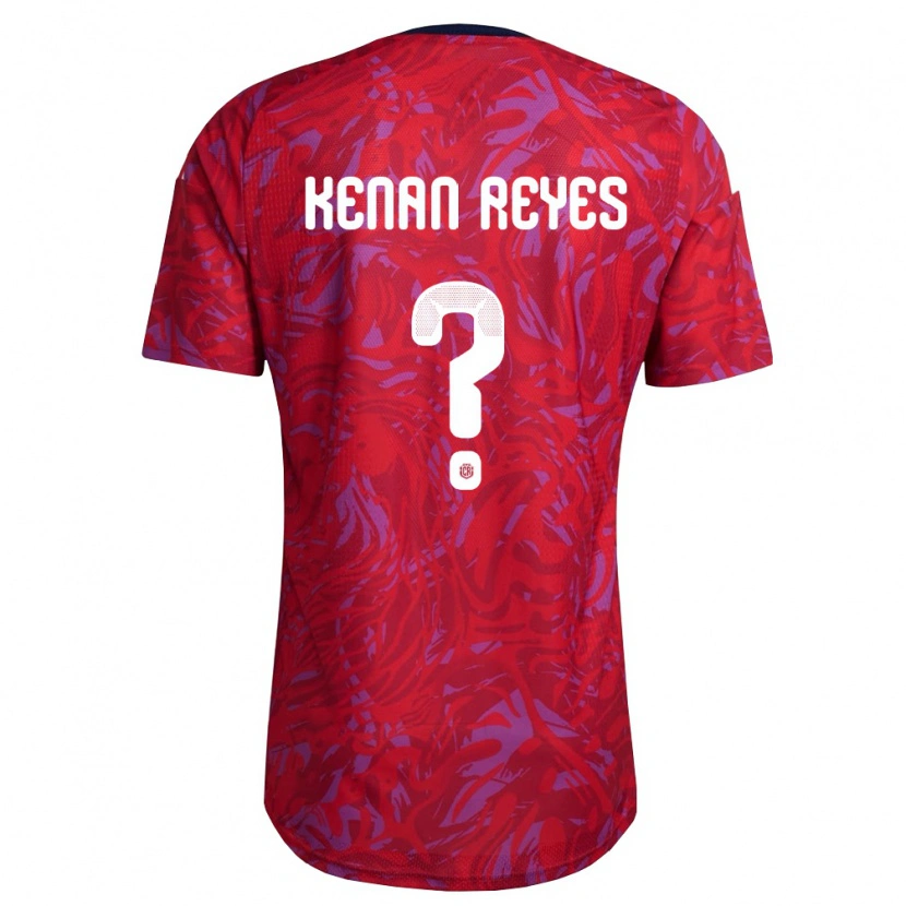 Danxen Niño Camiseta Costa Rica Kenan Reyes #0 Rojo Púrpura Marino 1ª Equipación 26-28 La Camisa