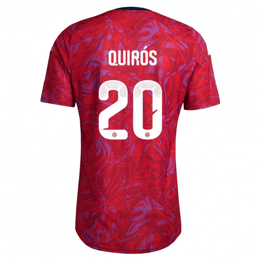 Danxen Niño Camiseta Costa Rica Haxzel Quirós #20 Rojo Púrpura Marino 1ª Equipación 26-28 La Camisa