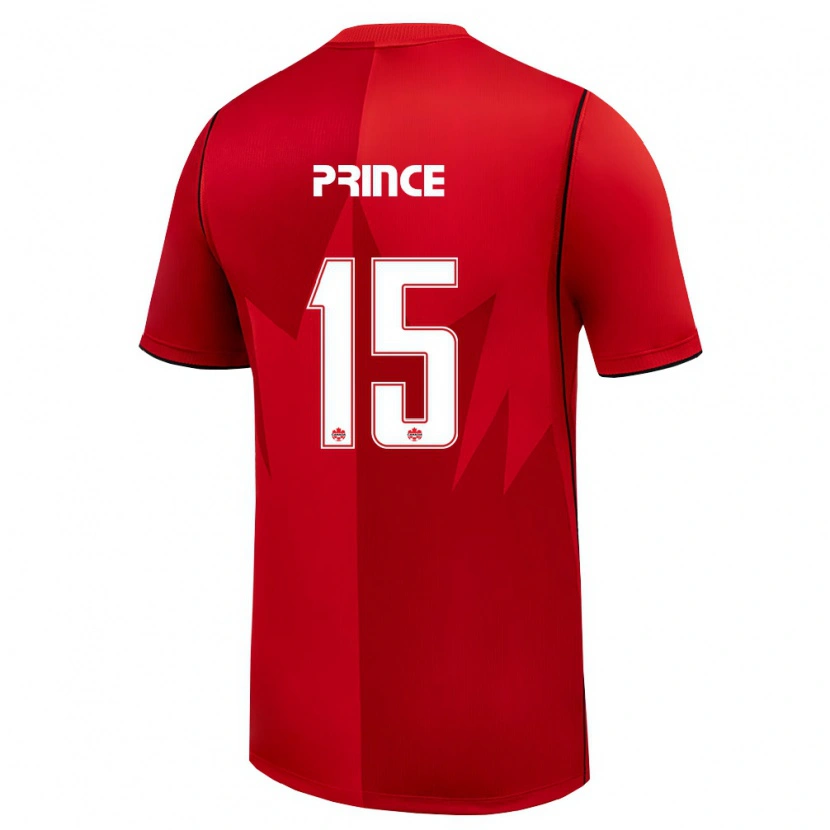Danxen Niño Camiseta Canadá Nichelle Prince #15 Rojo Blanco 1ª Equipación 26-28 La Camisa