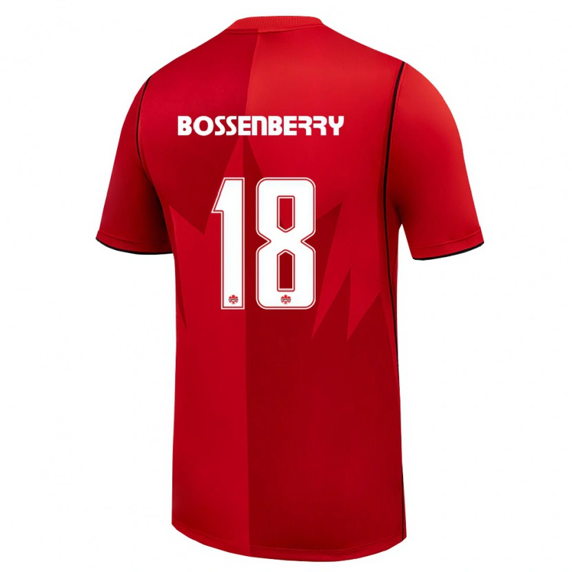 Danxen Niño Camiseta Canadá Antone Bossenberry #18 Rojo Blanco 1ª Equipación 26-28 La Camisa