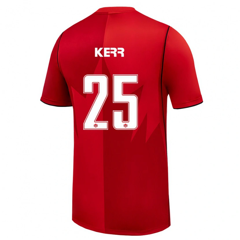 Danxen Niño Camiseta Canadá Devon Kerr #25 Rojo Blanco 1ª Equipación 26-28 La Camisa